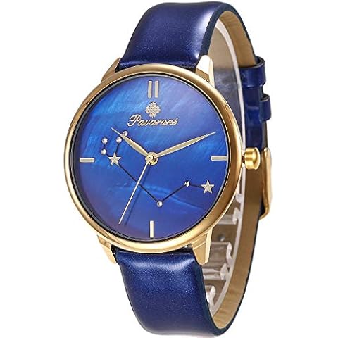 Pavaruni Original12 Constellation Galaxy Watch,Midnight Planetarium Universe Planet Starry Sky Star Sign (3_Aries/Ram) Cover