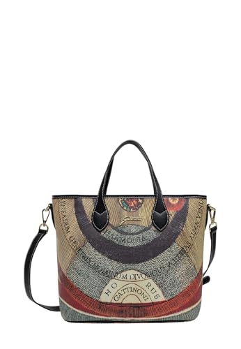 Gattinoni sac à main femme noir classique cabas grand format rigide Planetarium
