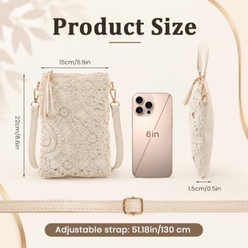 Image of PALAY Sling Bag for Woman Boho Canvas Phone Shoulder Bag Casual Mobile Pouch Crossbody Bag for Travel