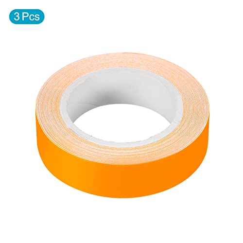 Image of MECCANIXITY Glow in The Dark Tape 9.8 Ft x 0.5 Inch Luminous Fluorescent Tape for Night Outdoors Indoors Decorations Signs, Orange Pack of 3