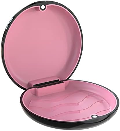 Retainer Case Orthodontic Dental Case: BVN Slim Braces Case, Mouth Guard Case, Denture Box, Teeth Aligner Case, Night Guard Case Container Storage Holder Black