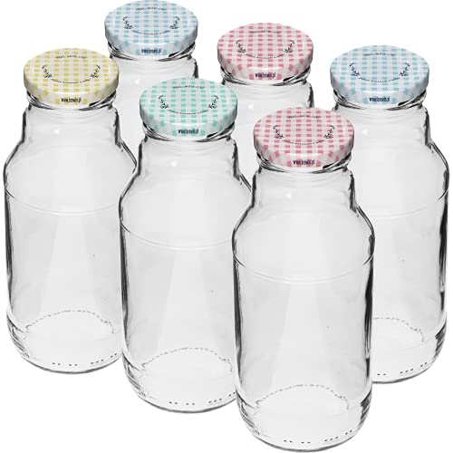 Browin 631330 TO Flasche für Saft 330 ml mit Schraubverschluss Ø 43 – 6 St., Flaschenbauer - 6 Leere Glasflaschen 330 ml mit Schraubverschluss TO43 0,33l