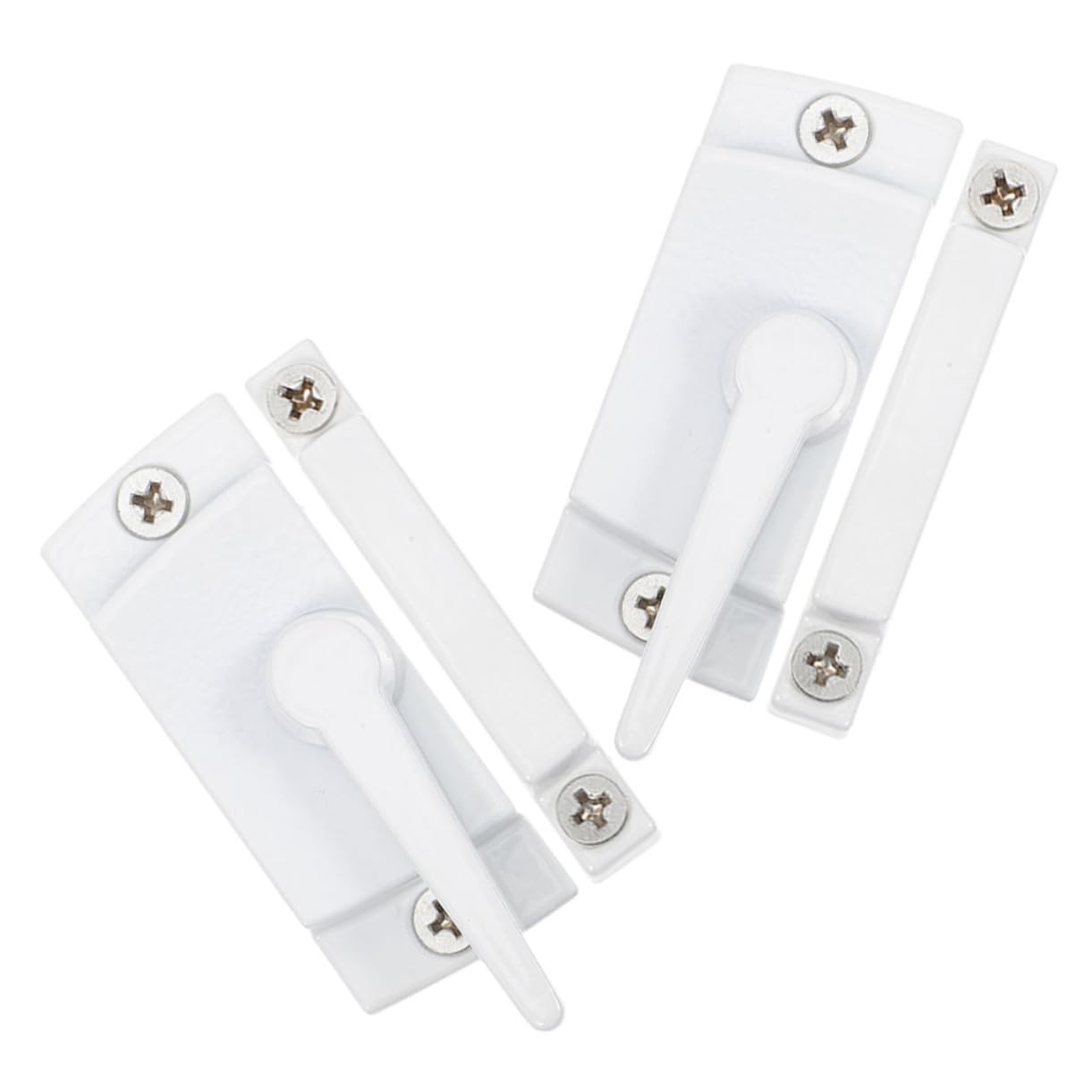 SHINEOFI 10 Ensembles Serrure de Fenêtre Coulissante Lot de Design Classique Croissant Installation Facile à Gauche pour Portes Fenêtres Adaptée Aux Styles Traditionnels