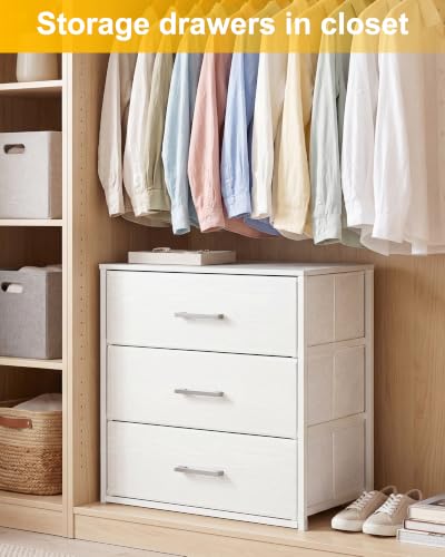 Image of Fixwal Closet Drawers for Clothes, 1 Pack, 3 Drawers Dresser, 21.2 inch Wide