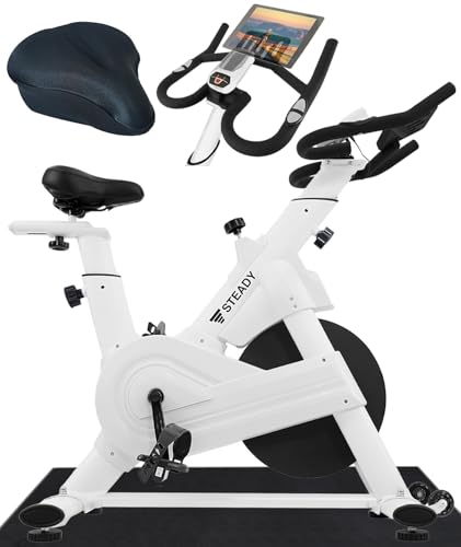 STEADY スピンバイク Plus/Pro【Zwift/アプリ連動/静音/組立簡単】エアロバイク フィットネスバイク 家庭用 トレーニングバイク・マシーン ST142 ST145（Amazon）