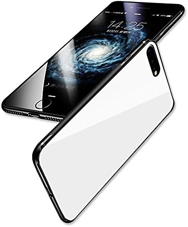 HyRich Super iPhone 8/7 Plus Magnetic Holder Case,Tempered Glass Anti-Scratch Anti-Drop Back Cover + TPU Frame Hybrid Shell Slim Case for iPhone 8/7 Plus (iPhone 8/7 Plus - White)