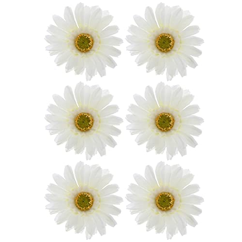 Pinces à cheveux tournesol marguerite hawaïenne blanche pour coiffure femme et fille