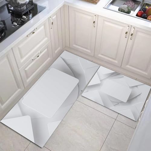 Alfombrillas antifatiga para cocina con base antideslizante y diseño moderno de 2 piezas 5