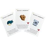 CCUUHJ Pocket Hug - Mini Tier Taschen Umarmungs Koala Eichhörnchen Wal 3 Stück Grußkarte Kleine Trost Aufmunterung Gute Besserung Anti Stress Geschenke (Mehrfarbig)