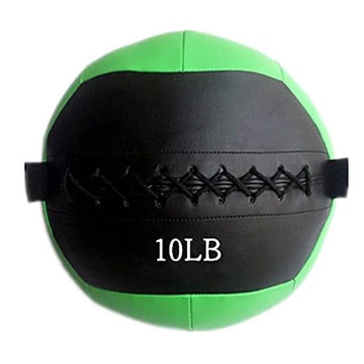 PLUY Slitstark slamboll 10 lbs/15 kg/20 pund medicinbollar, väggboll med vikter, för dynamiska övningar i hela kroppen (storlek: 15 lbs)