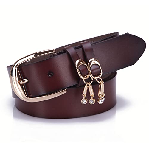 Ceinture en cuir femme jeans accessoire mode boucle alliage ajustable