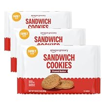 Amazon Grocery, Peanut Butter Sandwich Cookies, 1 Lb Previously Happy Belly, Packaging May Vary Pack of 3