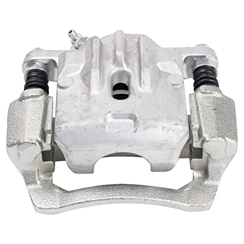 Image of TRQ Rear Driver and Passenger Side Brake Caliper Set 2 Piece Caliper Brackets Hardware for 2012-2019 Subaru Impreza Forester XV Crosstrek