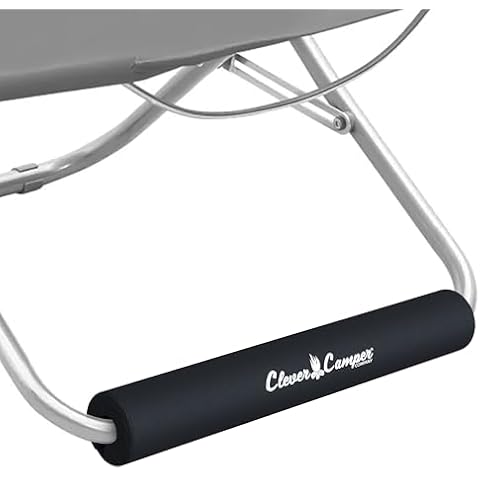 Clever Camper Company Original Zero Gravity Chair Cushion for Foot Rest (XL 21.75"): Folding Antigravity Recliners, Outdoor and Lawn Loungers, Footrest Padding (Black, Extra Large) Cover