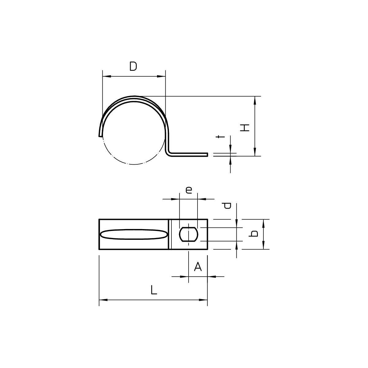 Obo-bettermann sistema conex.fij. - Grapa metalica 1 pie 604 19mm-g