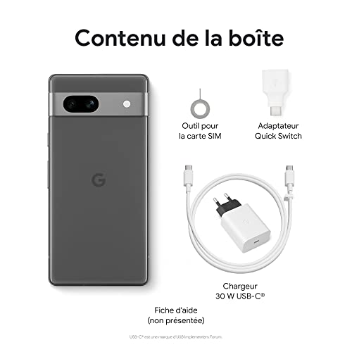 Google Pixel 7a et chargeur – Smartphone Android 5G débloqué avec objectif grand angle et 24 heures d'autonomie – Océan 5 Google Pixel 7a et chargeur – Smartphone Android 5G débloqué avec objectif grand angle et 24 heures d'autonomie – Océan – Image 5