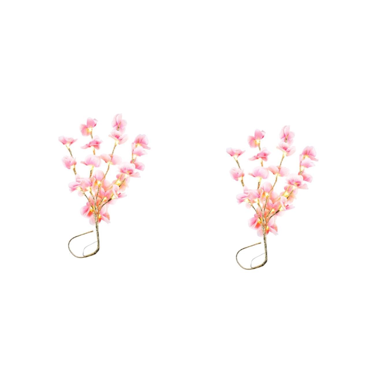 OUNONA 2pcs Phalaenopsis Branch Led Light Low Power Decorative Table Lamp Perfect for Home Decor