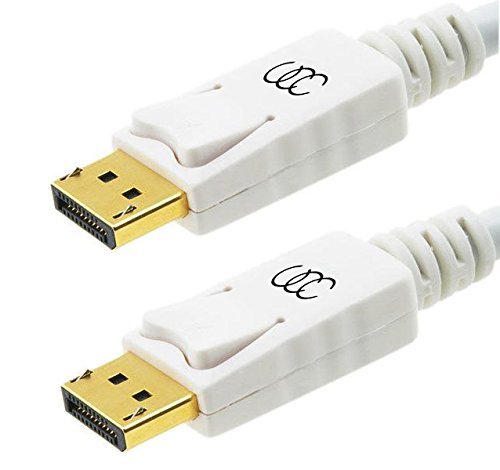 DisplayPort to DisplayPort Cable (6 Feet) Gold Plated with Latches (25 feet)