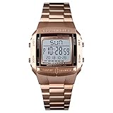 Photo Gallery ifcow orologio digitale da uomo, 30 m, impermeabile, digitale, con data, settimana, sveglia, cronometro, per riunioni, affari, casual, oro rosa Photo Gallery ifcow orologio digitale da uomo, 30 m, impermeabile, digitale, con data, settimana, sveglia, cronometro, per riunioni, affari, casual, oro rosa