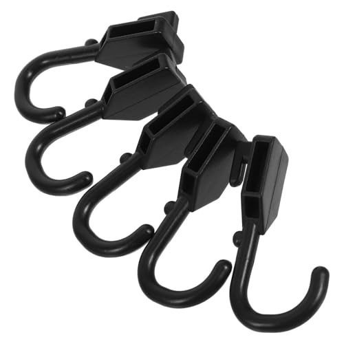 Ipetboom Single Hole J-Shaped Pegboard Hooks 5pcs, Heavy Duty Abs Black Wall Pegboard Hooks for Garage and Workshop Tool Hanging, Compatible with Standard Peg Boards for Industrial Storage