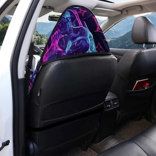 Funda de toalla para asiento de coche absorbente, protector de rizo transpirable con calaveras 2