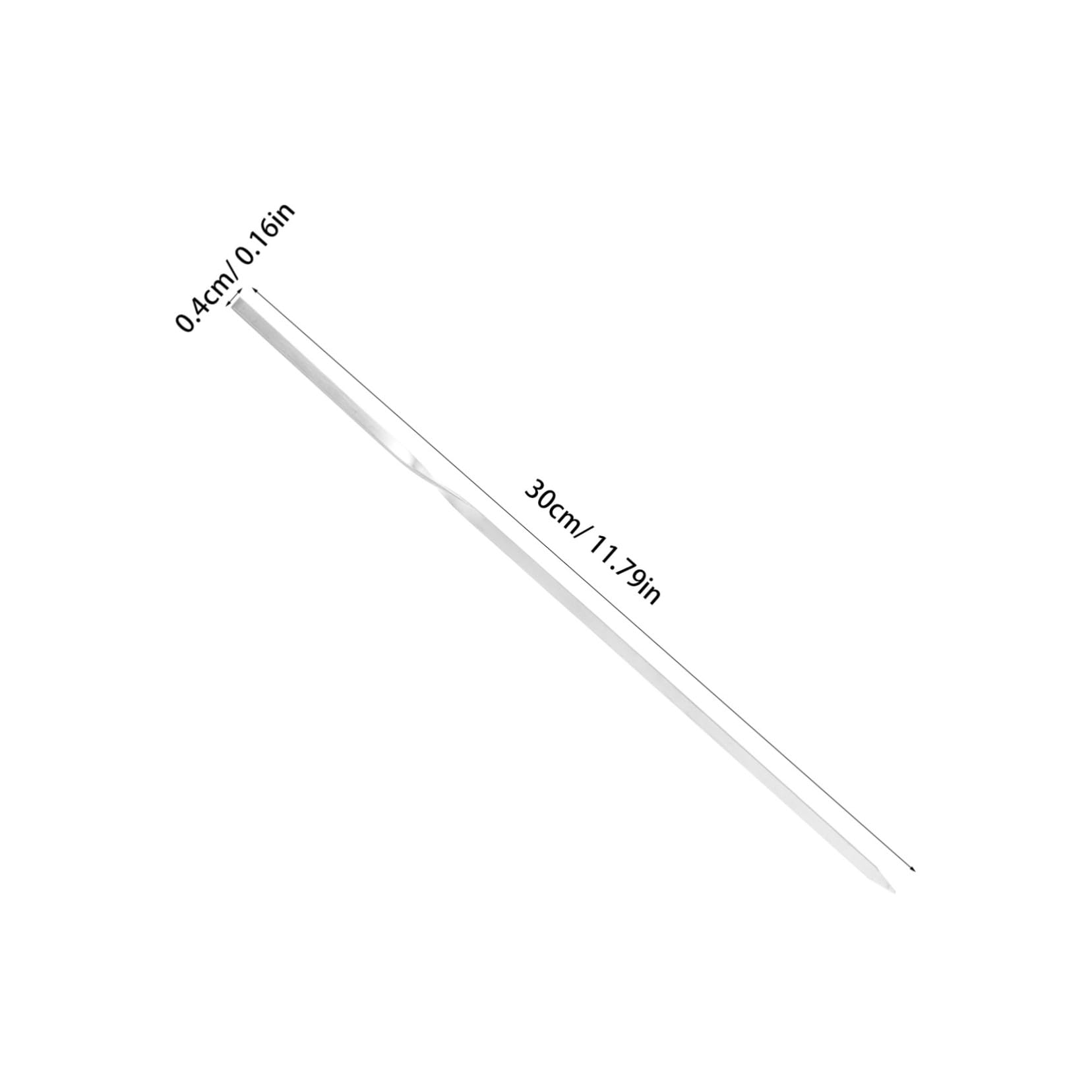 Brocheta para Asar 30 Piezas de Acero Inoxidable Reutilizable | Plata, Diseño Aislante del Calor y Agarre Cómodo, Firme para Carne y Verduras, 1 Juego