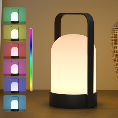GGNOO Akku Outdoor Lampe Tragbare kabelloses LED Akku Tischleuchte Wasserdichtes LED Tischlampe mit 8 Farben für Tisch Bar Terrasse ostern dekoration