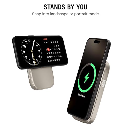 Image of DailyObjects Loop Qi2 Certified Mag-Safe Compatible Aluminium Wireless Power Bank|5000 Mah|Fast Charging 20W|Compatible with Samsung /OnePlus /iPhone 12 /13 /14 /15 /16 /Pro Max|Sleek & Light- Titanium