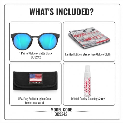 Image of Oakley HSTN OO9242 Round Shape Sunglasses With Official Eyewear Kit | Men's Sunglasses