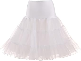 Womens 50s Vintage Rockabilly Petticoat Crinoline Tutu Underskirt Half Slip Vintage 1950s Underskirt Puffy Tulle Petticoat