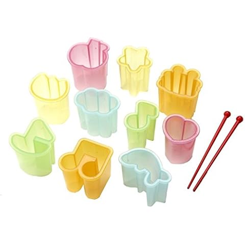 TORUNE Japanese Bento Deco Ham Cheese Cutter Set, 10 Shapes Cover