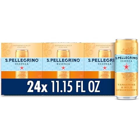 S.Pellegrino Essenza Tangerine Wild Strawberry Flavored Mineral Water with Natural CO2 Added Cover