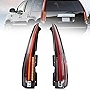 VLAND LED Tail lights Assembly Fit for 2007-2014 Cadillac Escalade / Escalade ESV, TailLight 6 Holes For 5 Pins Plug with Red Turn Signal, Not fit GMC and Chevrolet, Clear