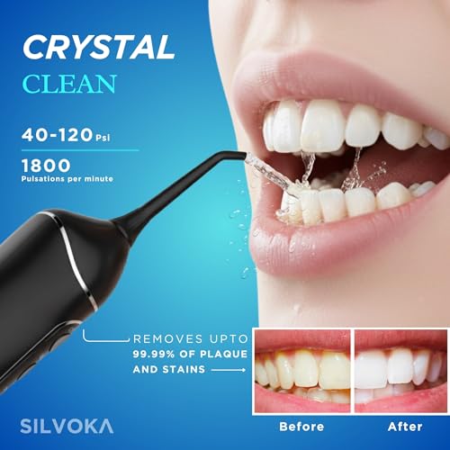 Image of Water Flosser for Teeth, Cordless Oral Irrigator, Portable Dental Flosser with 300ML Tank, 4 Cleaning Modes, IPX7 Waterproof, Rechargeable Water Floss Pick for Braces, Gum Care & Travel