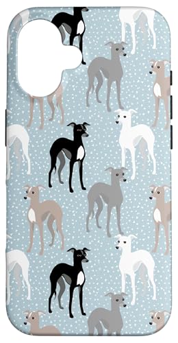Italian Greyhound Mid-Century Modern Pattern Case for iPhone 16