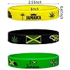 ParsNuntio Jamaican Silicone Bracelets Party Supplies Jamaican Themed Rubber Wristbands Jamaica Independence Day Birthday Party Favors Award Gifts Goodie Bag Stuffer Set of 24 Counts #2