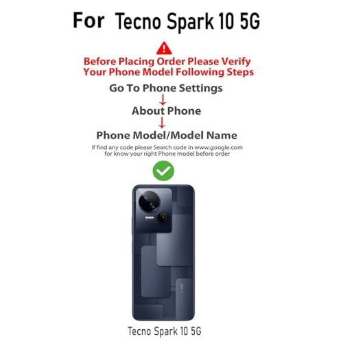 Image of COVERBLACK Soft Rubber Silicon Clear Case Back Cover Compatible for Tecno Spark 10 5G - Transparent