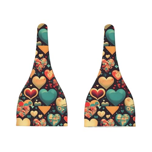 Baby Beanie Colorful Hearts Knotted Hat - Soft, Warm, Comfortable, Headwear for Newborns, 0-6 Months3