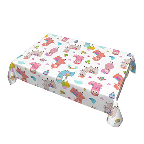 Alpaca Table Cloth Waterproof Rectangle Tablecloth Washable Party Table Cover 54X 72 Inch For Celebration Holiday Camping Picnic Fall Decorations For Home #TOP4