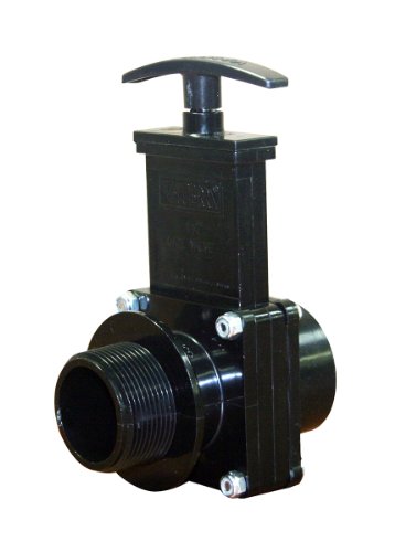 Valterra 7108 ABS Gate Valve, Black, 1-1/2