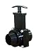 Valterra 7108 ABS Gate Valve, Black, 1-1/2" FPT x MPT