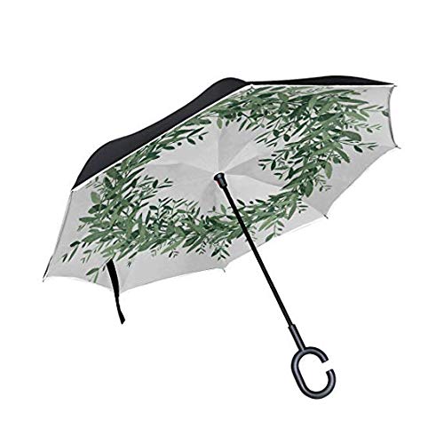 Parapluie inversé de golf anti-UV à poignée en C : gardez vos mains libres sous la pluie