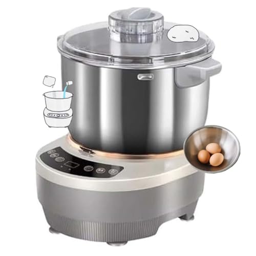 5L/7L Stainless Steel Electric Dough Mixer, Kneading & Fermentation, Quiet Motor, Bread Pizza Dumpling Maker, Smart Home Kitchen Baking Appliance(5L)