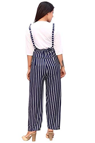 FELLAMO Girl's Cotton Jumpsuit with Top (Blue, 14-15 Years) 1