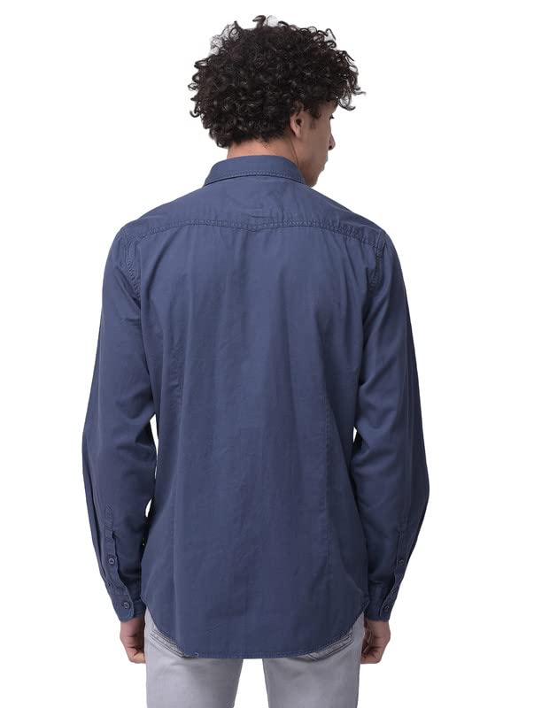 Image of Woodland Mens Cotton Printed Casual Regular Fit Full Sleeves Shirt