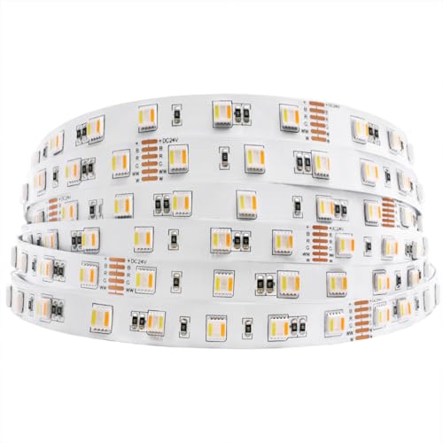 Tira LED RGB+CCT 16.4 pies 24V Super Brillante 300 LEDs miniatura 1