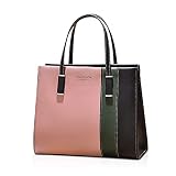 FANDARE Elegante Umhängetaschen Damen Schultertasche Verstellbare Frauen Handtasche PU Leder Wasserdicht Mittelgroß Büro Schule Einkauf Arbeitstasche Reisen Henkeltaschen Rosa