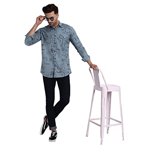 Image of Majestic Man Printed Slim Fit Casual shirt for men