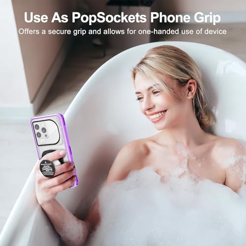 Beasyjoy Waterproof Phone Case, Underwater Phone Case for Snorkeling, Universal IPX8 Diving Pouch with Lanyard for iPhone Samsung Google Moto Series-[NOT Fit Snugly] [Touchscreen Operated Only]-Purple by Beasyjoy - Used condition - Image 9