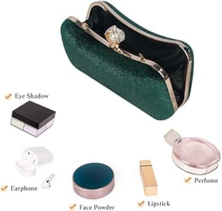 CORIOS Fluwelen avondtas voor vrouwen, glitter clutch, sprankelende